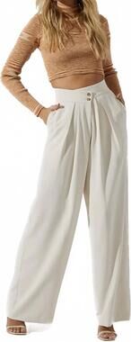 NEW ASTR boyfriend wide leg pants in off white